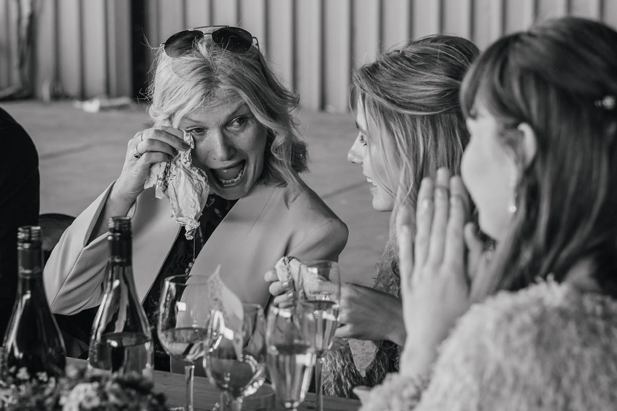 groom's mother cries