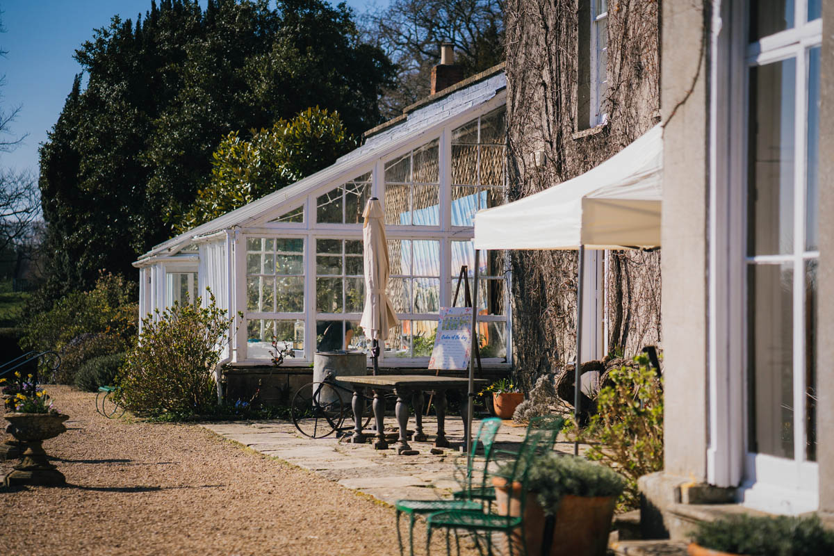the wooden conservatory at the back of pennard house