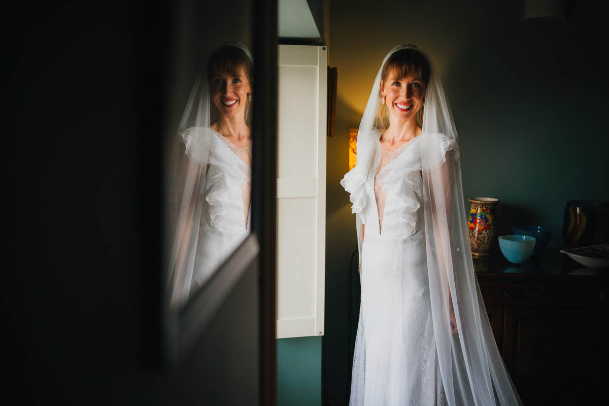a bridal portrait in beautiful window light
