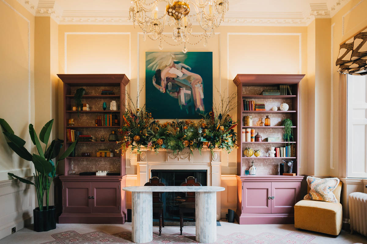 the wedding ceremony room at the royal crescent