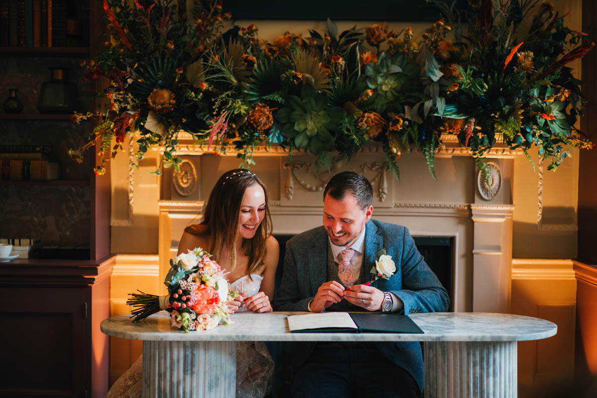 the signing of the register