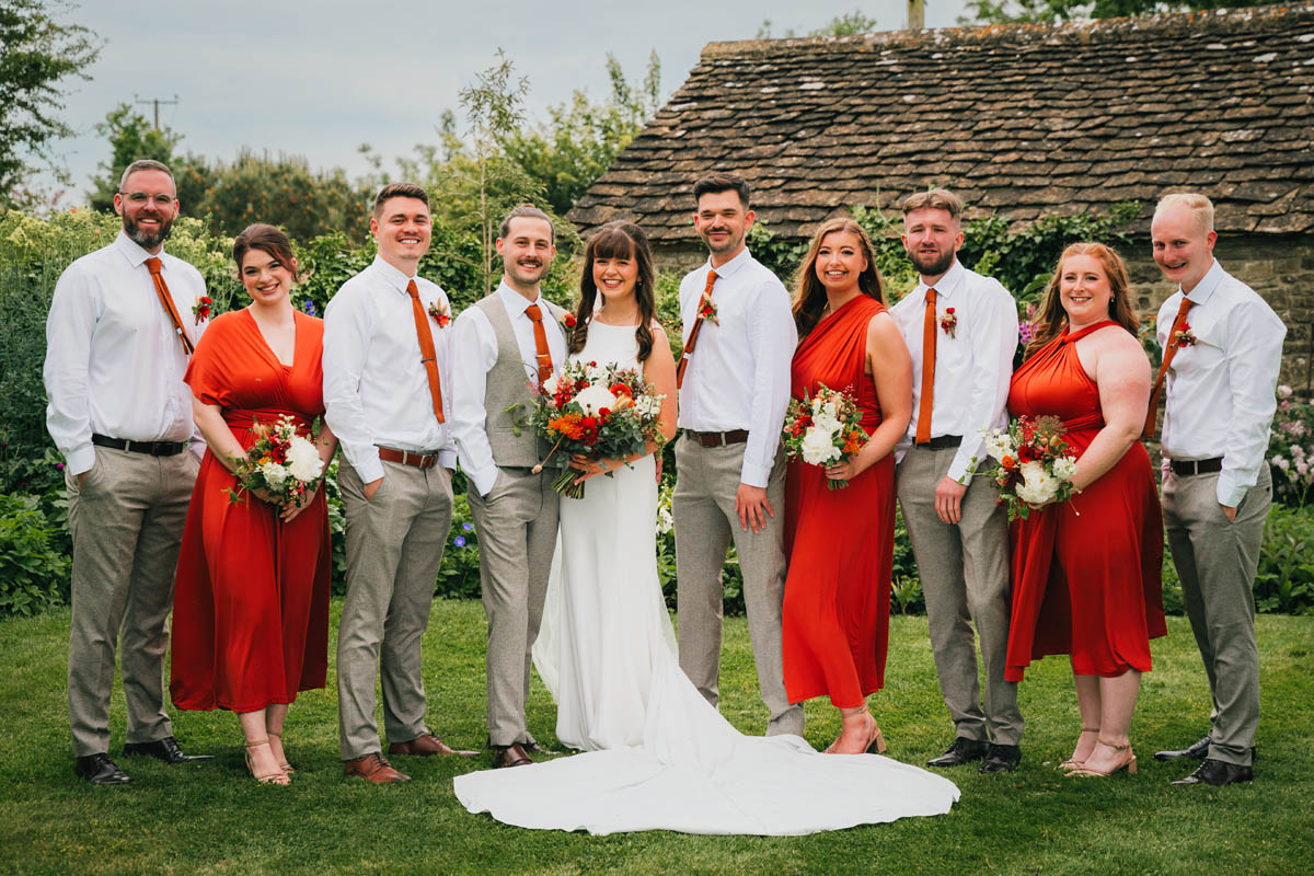 group photograph of the bridal party