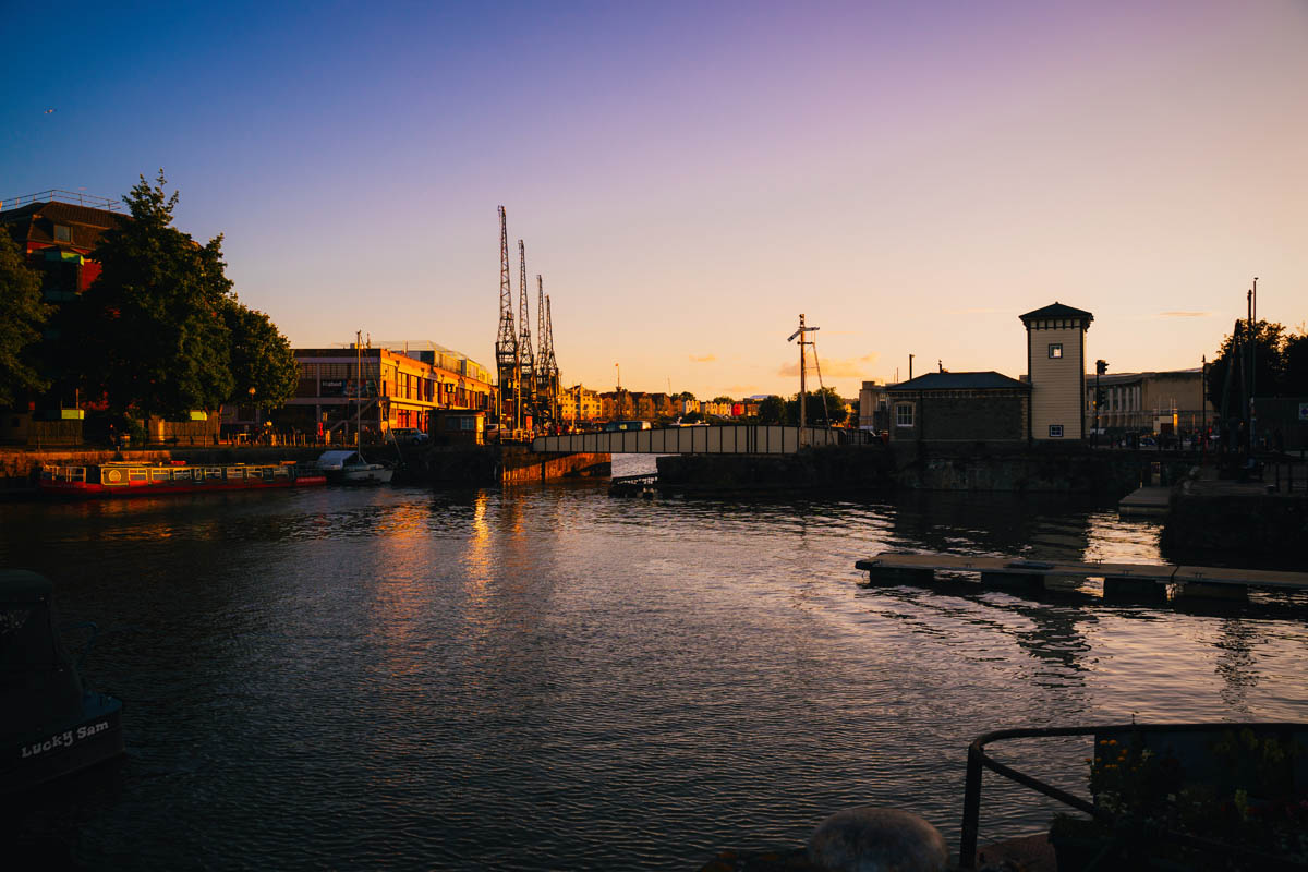 Bristol Harbour at dusk