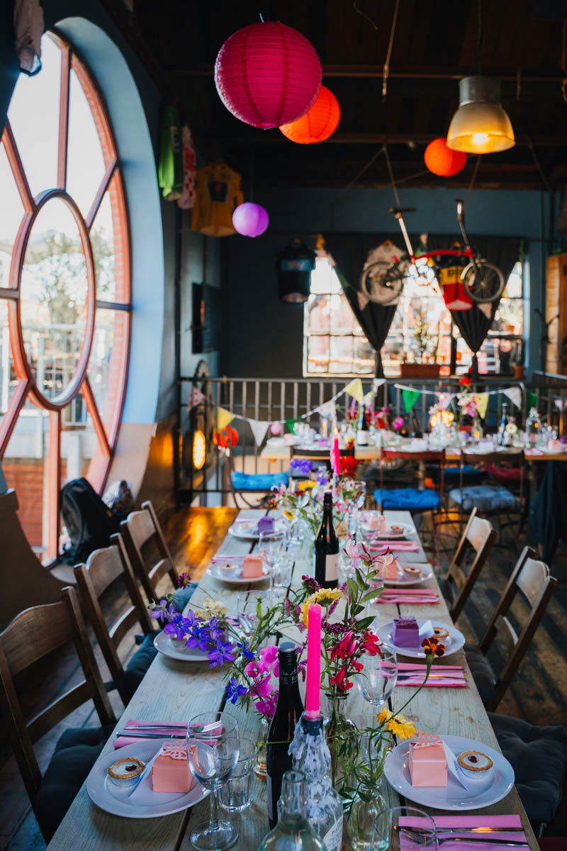 wedding decorations at mud dock cafe