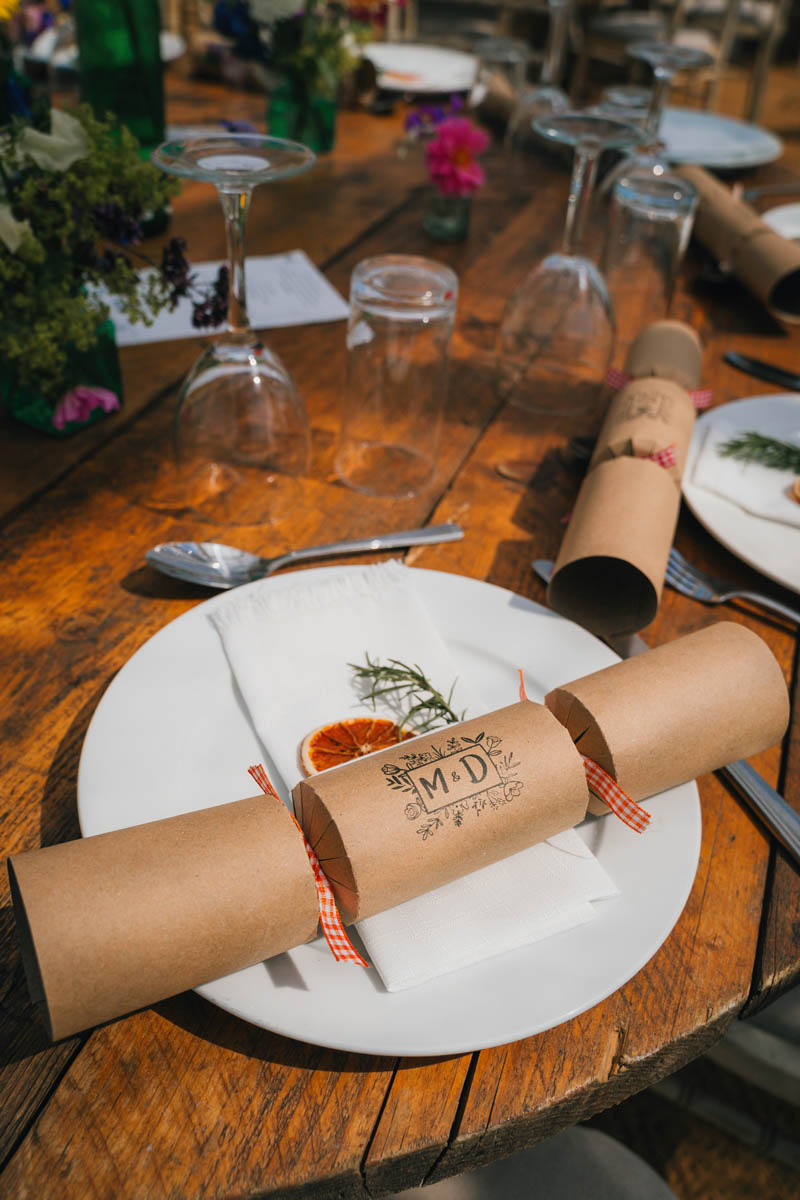 table decorations at a wedding