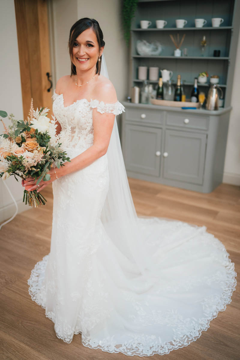 the bride ready for the ceremony