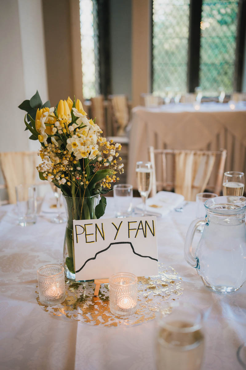 table decorations at clearwell castle