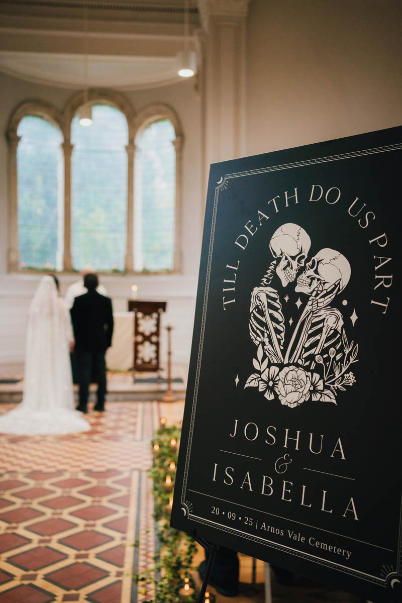 Wedding ceremony in the Anglican at Arnos Vale 