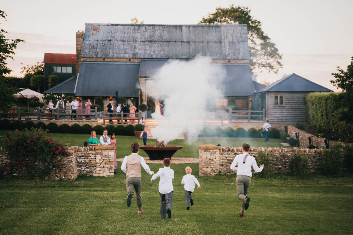 guests enjoying the evening at cripps barn